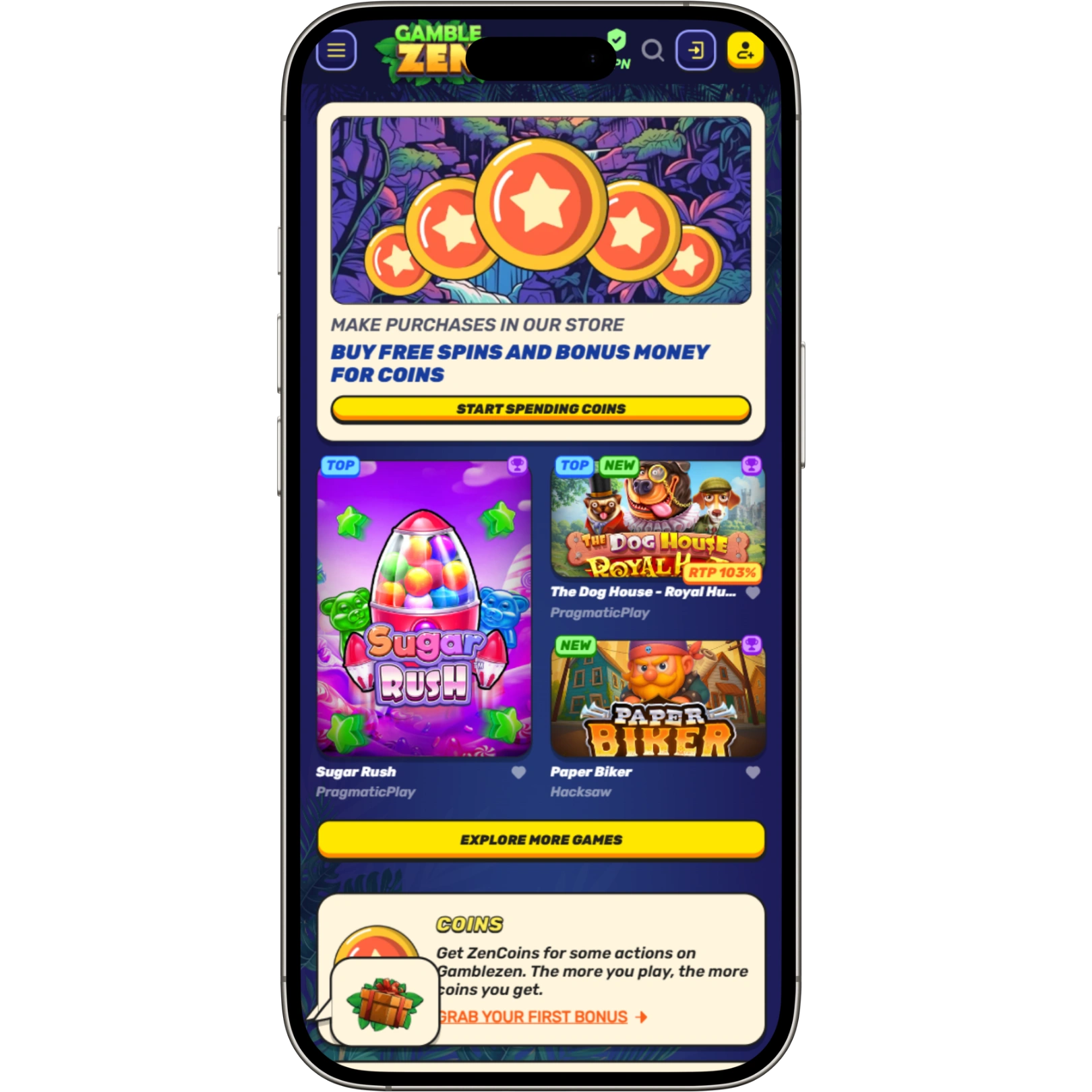 GambleZen Mobile App & Usage